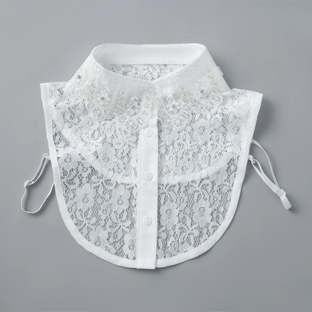 Women'S Fake Collar Lace Fake Neck Shirt Collar With Decorative Crew Neck Sweater Shirt Fake Collar