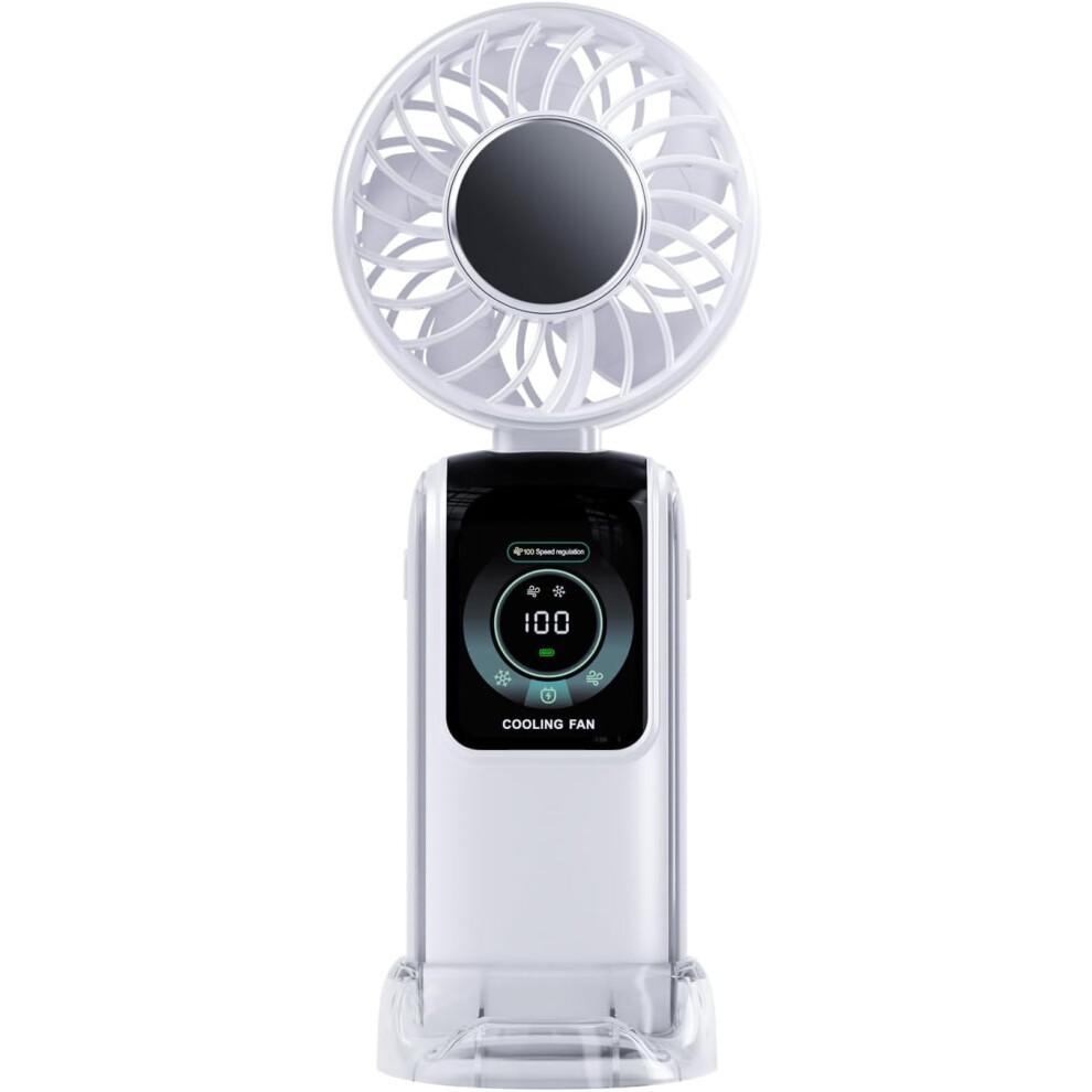 Multifuntional Handheld Fan 3600mAh Battery ABS Texture Purple For Travel Office Outdoor Use