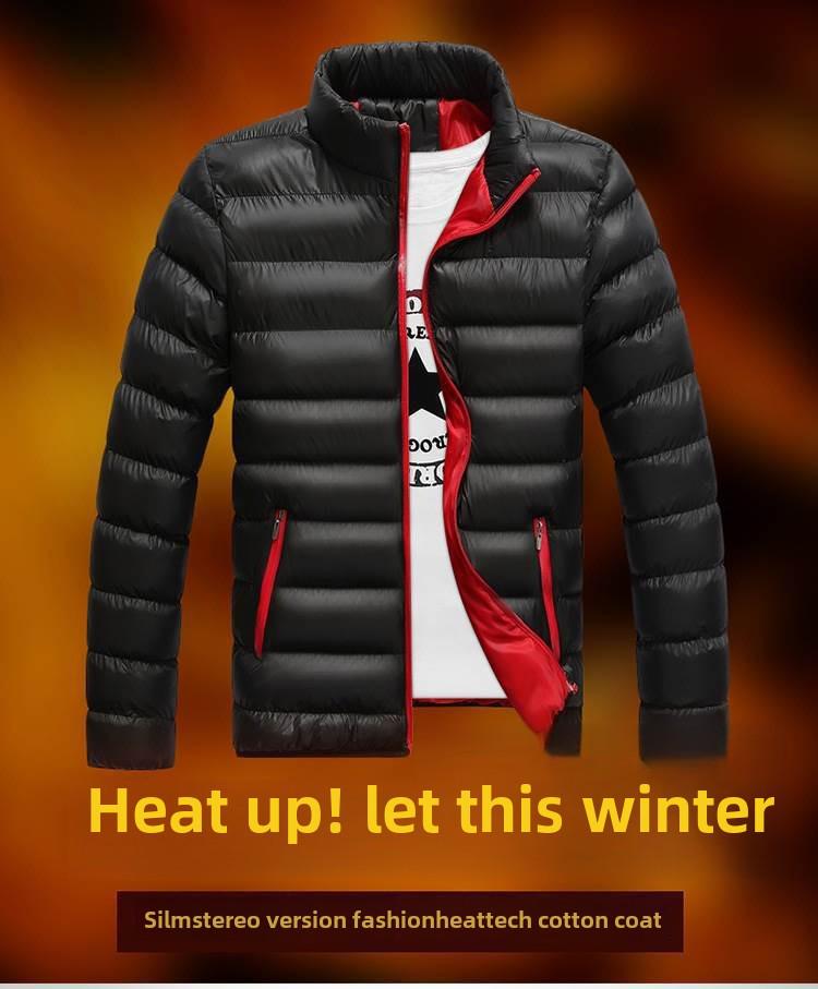 Мужская утепленная куртка в стиле милитари с хлопковой подкладкой, воротник-стойка, зимнее тепло