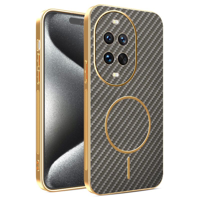 Чехол для Huawei Nova 14 pro Ultra Новый Гальваническое покрытие Кевлар Магнитная Матовая Крышка для Huawei Nova14 Ultra Бампер Funda