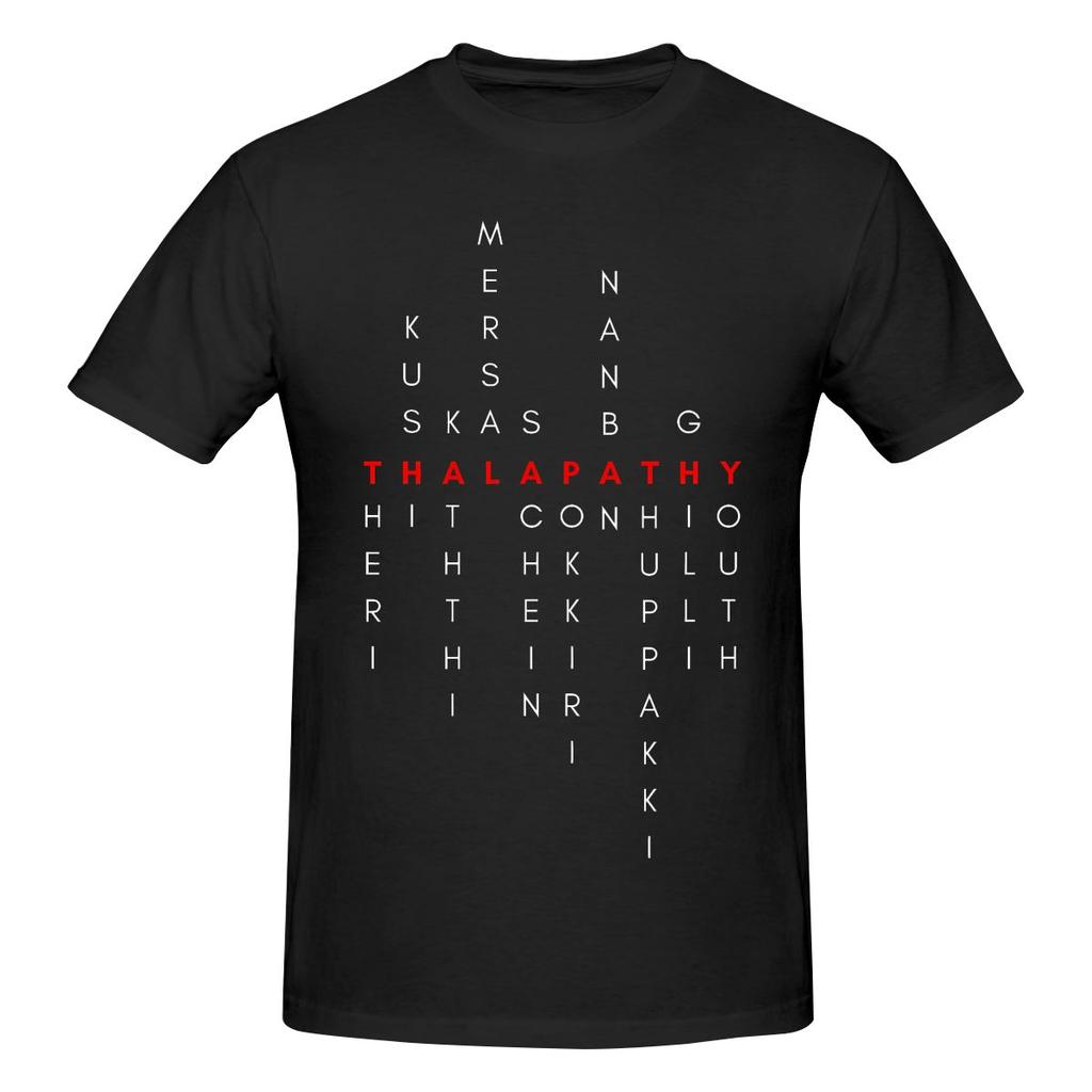Funny Thalapathy Vijay Tamil Movie Titles Unisexs Printed TShirt Unisex T shirtPlus Size