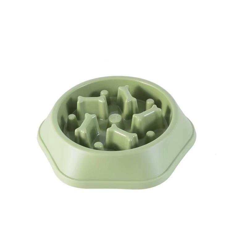 Simple Dog Bowl Bone Slow Food Bowl Anti Choking Bowl Pet Dog Bowl Feeder