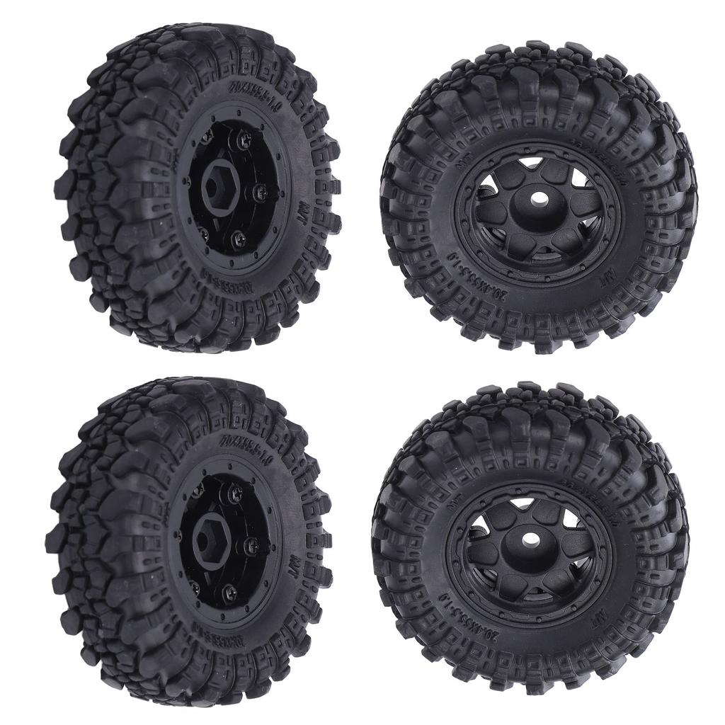4PCS RC Truck Tires for AXIAL SCX24 1/24 Plastic RC Truck Wheel Tire Parts for Replacement Upgrade