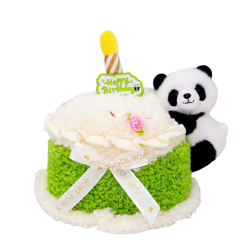 Милая плюшевая кукла в виде торта на день рождения, панда, подарок для девочек и детей, кукла-подушка для бросания