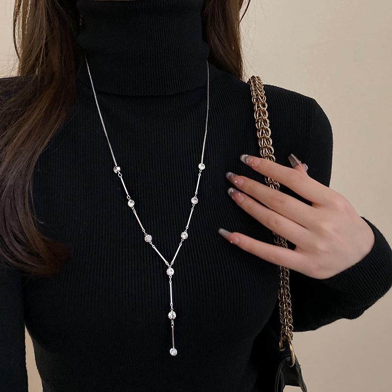 Подвеска-капля в форме сердца, чокер со стразами - Элегантное женское ожерелье