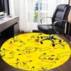 1pcPikachu Poké Ball Office Round Area Rug, Indoor Mat Suitable For Office,Bedroom Living Room Home Decor, Room Deco a0928173