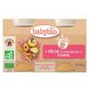 Babybio - Petit Pot Bébé Pêche Pomme - Bio - 2x130g - Dès 4 Mois