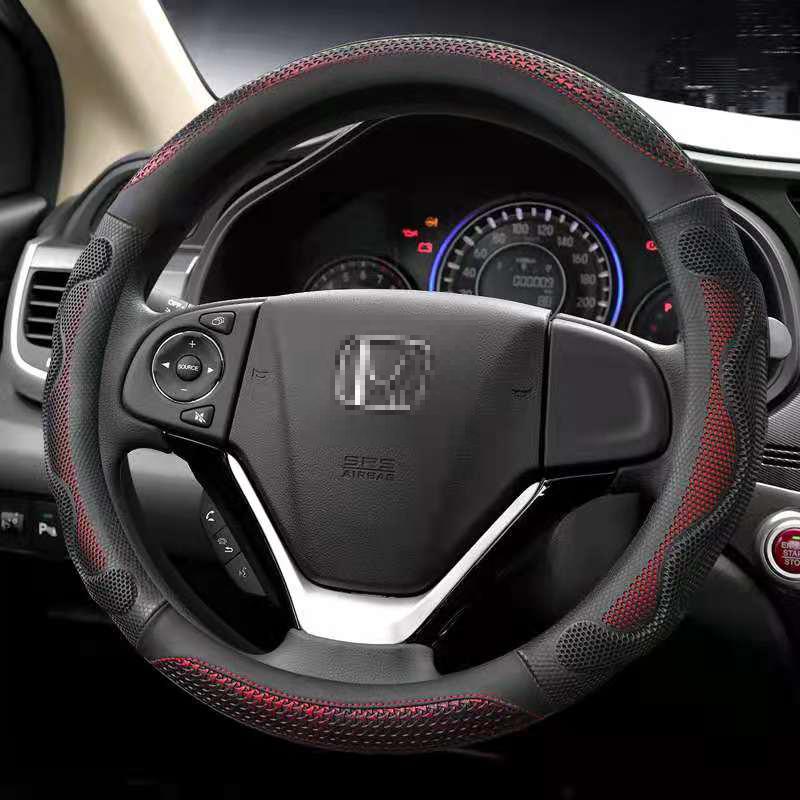 Чехлы на руль из углеродного волокна 38 см для Honda Accord City Fit Brio CRV HRV XRV Mobilio Odyssey, аксессуары