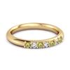 Peridot Eternity Stackable Ring - Sterling Silver Gold Vermeil