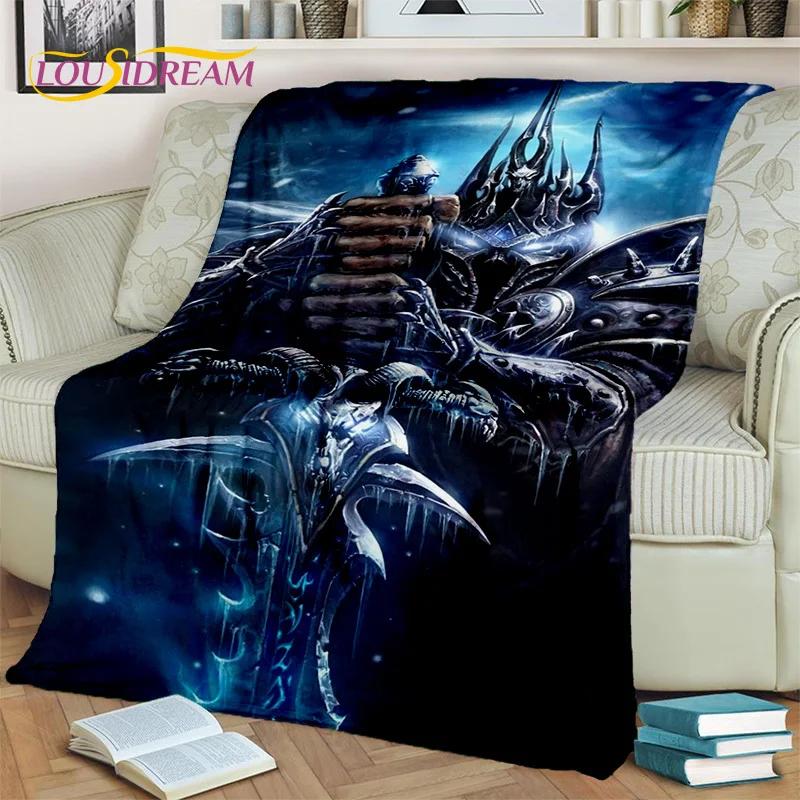 3D Игровое одеяло World of Warcraft WOW Король-лич DH, Мягкое плед для дома, спальни, кровати, дивана, пикника, путешествий, офиса, Покрытие для детей