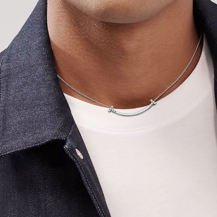TIFFANY & CO. T Necklaces Unisex Silver 74957293
