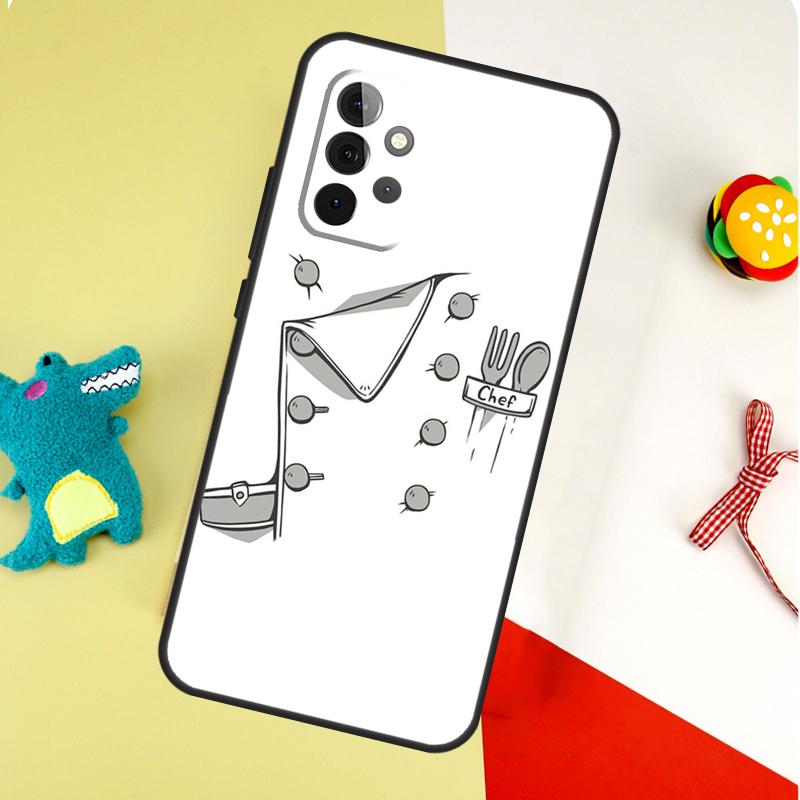 Кейс для выпечки, кулинарии, шеф-повара Для Samsung Galaxy A54 A34 A24 A14 A12 A22 A32 A42 A52 A72 A52S A51 A71 A13 A53 Чехол