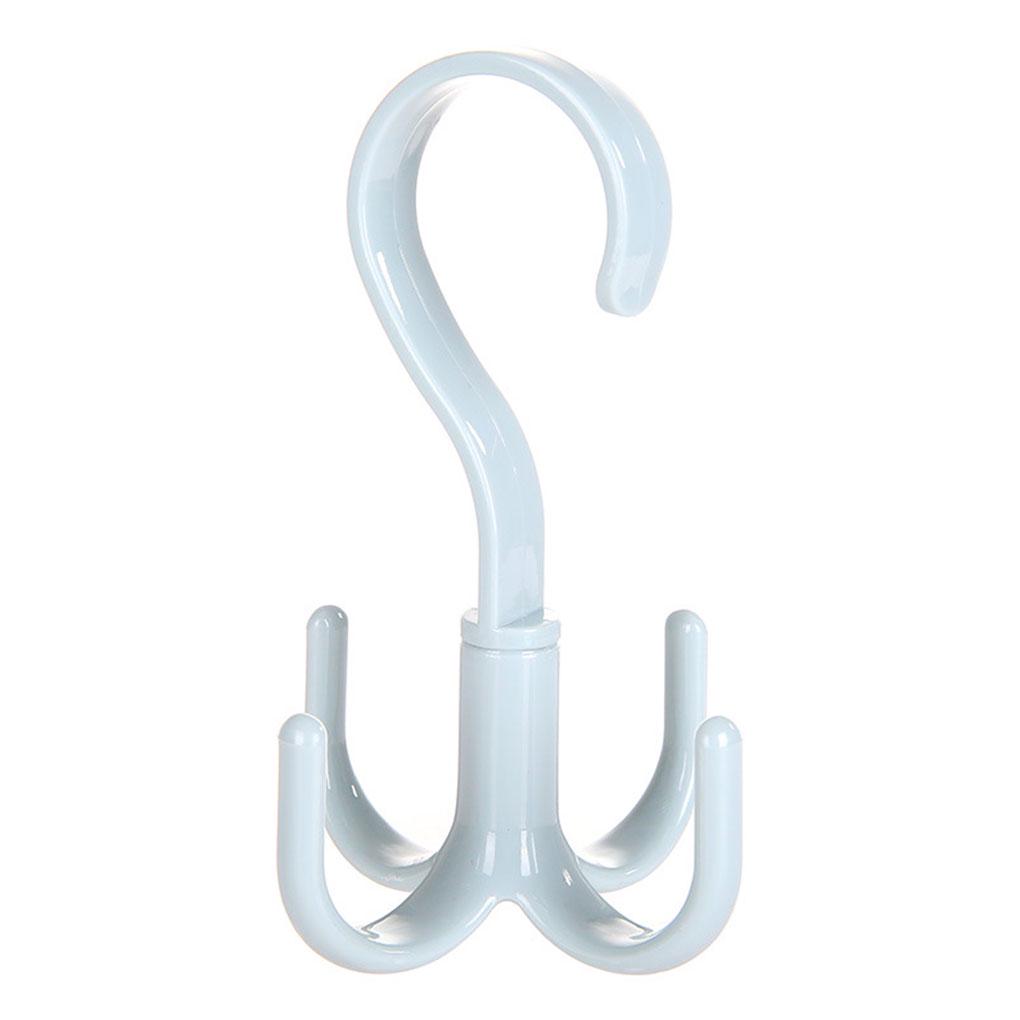 Вращающаяся на 360 градусов пластиковая вешалка с 4 крючками для сумок, держатель для полки, органайзер