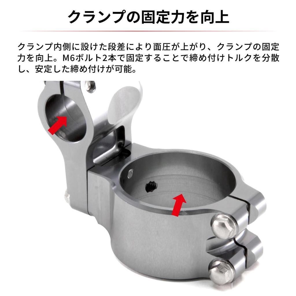 ZETA RACING PILOT Handle MID Aluminum Alloy Clamp Titanium Black Handle Bracket 25mm Fork F4649 Product Dirt Freak DIRTFREAK (A6061-T6) Part