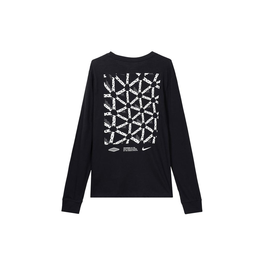 Nike Dri-Fit Футболка с круглым вырезом и буквенным принтом с логотипом, мужские топы, черные DH0714-010