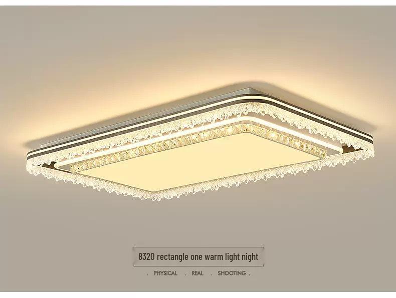 Modern Minimalist Crystal Ceiling Light for Bedroom, Living Room, and More