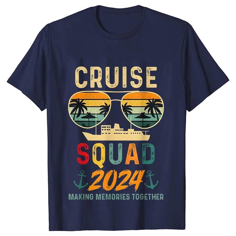 Cruise Squad 2024 Unisex T Shirt Family Vacation Matching Group Summer Tees Fashion Graphic Y2k Tops Women Aesthetic Clothing