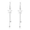 Star Earrings Jewelry Pastoral Exaggerated Five-pointed Star Korean Version Medium and Long Fringed Earrings