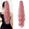Synthetic Long Wavy Ponytail Hair Extensions Claw Clip In Ponytail Wig For Women Daily Wear
