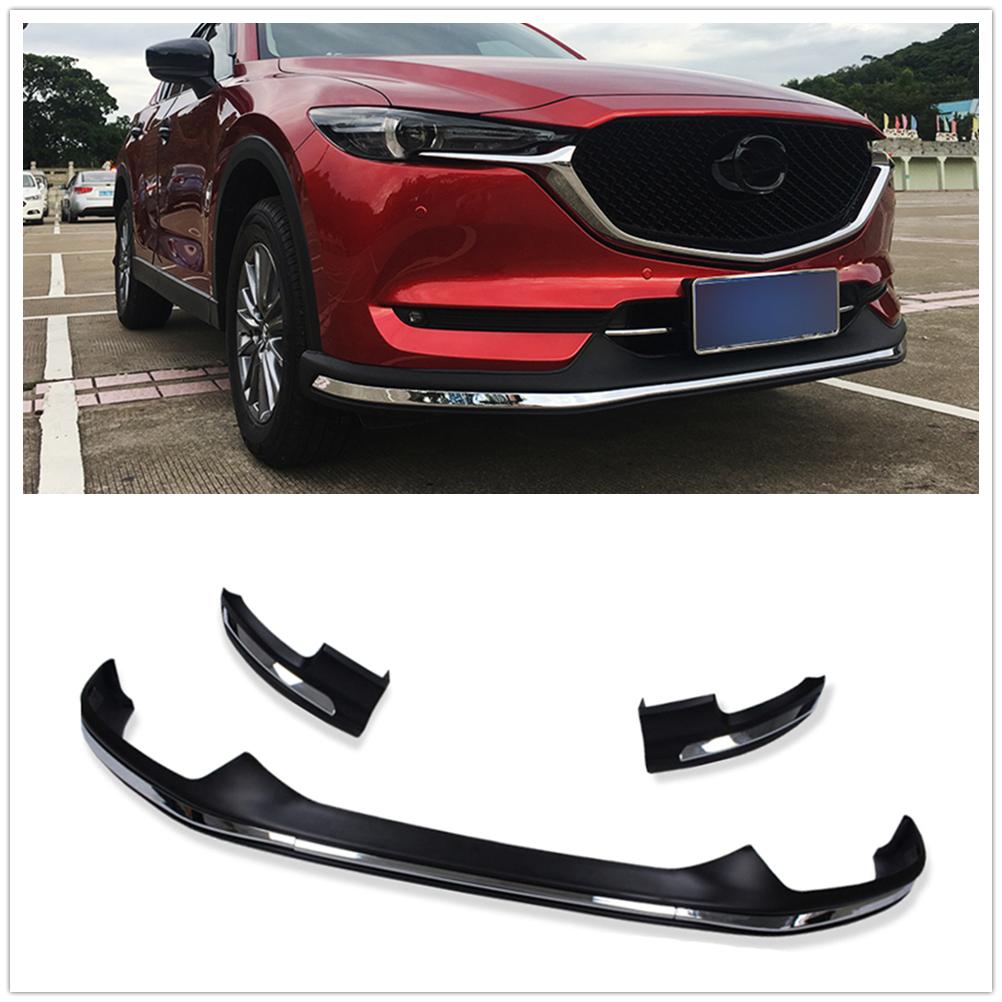 Передний сплиттер губы + Боковые накладки заднего бампера Для Mazda CX-5 CX5 2017-2018 Автомобильный нижний защитный кожух Обвес Накладки Защитник