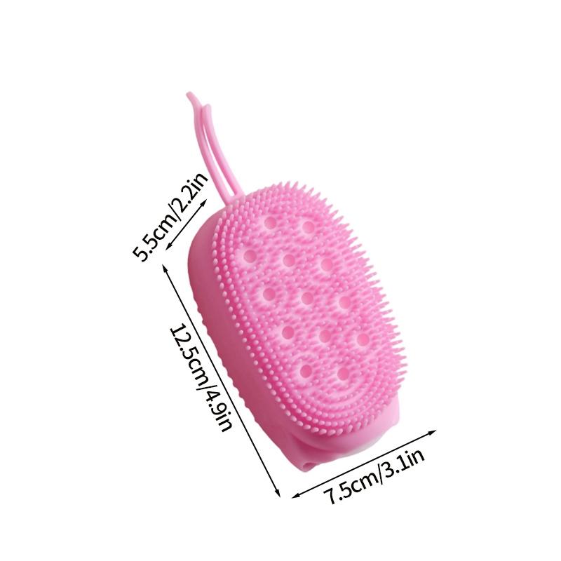 Двусторонняя силиконовая щетка для тела, пена для ванны, отшелушивающее средство для массажа тела, чистящая накладка, аксессуары для ванной комнаты