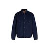 Levis Solid Color Single-Breasted Collar Front Pocket Fitted Denim Jacket Men Jackets Dark-Blue A1972-0000