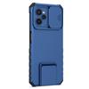 KEYSION Shockproof Case for Realme C35 C31 C21Y C25S C20 15 C11 2021 Push Pull Camera Protection Stand Phone Cover for OPPO A16K