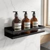 Black Bathroom Rack Stainless Steel Shower Caddy Durable Bathroom Shelf  Space Saving
