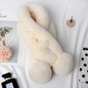 1 Pcs Women's Autumn And Winter Warm Imitation Rabbit Fur Fur Scarf Thickened Fur Ball Ball Scarf Solid Color Neck Cover