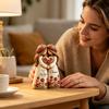 Статуэтка Сестры из Смолы для Украшения Дома, Ручная Работа, Орнамент для Гостиной, Коллекционный Подарок с Цветочным Узором