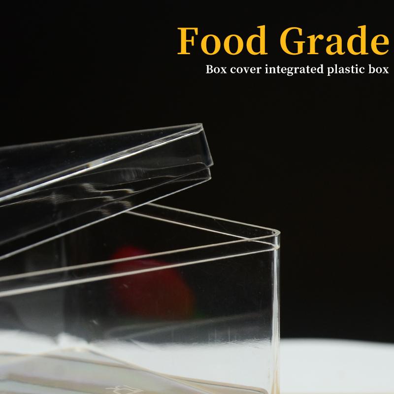 Transparency Rigid Plastic PS Material Mousse Cake Box Tiramisu Container Sushi Dessert Food Storage Cookies Candy Packing Box