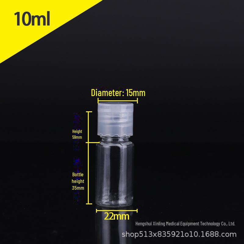 Прозрачная пластиковая бутылка из ПЭТ с откидной крышкой-бабочкой - доступна в объемах 30 мл, 50 мл, 100 мл для косметики и лосьонов