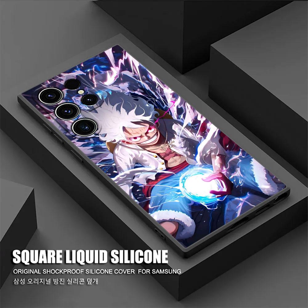 Ones Pieces Sun God Nika Luffy Phone Case For Samsung Galaxy S25 S24 S23 S20 S21 FE S26 S22 Ultra S26 Plus S25FE Silicone Cover