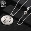 925 Sterling Silver Heart Cross Flower Notes Pendant Necklace Women Fine Jewelry Accessories Engagement Wedding Party Gift
