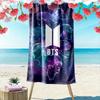 BTS Неоновые Лица Полотенце Пляжное быстросохнущее для путешествий, уличных видов спорта, бега, пляжа и плавания