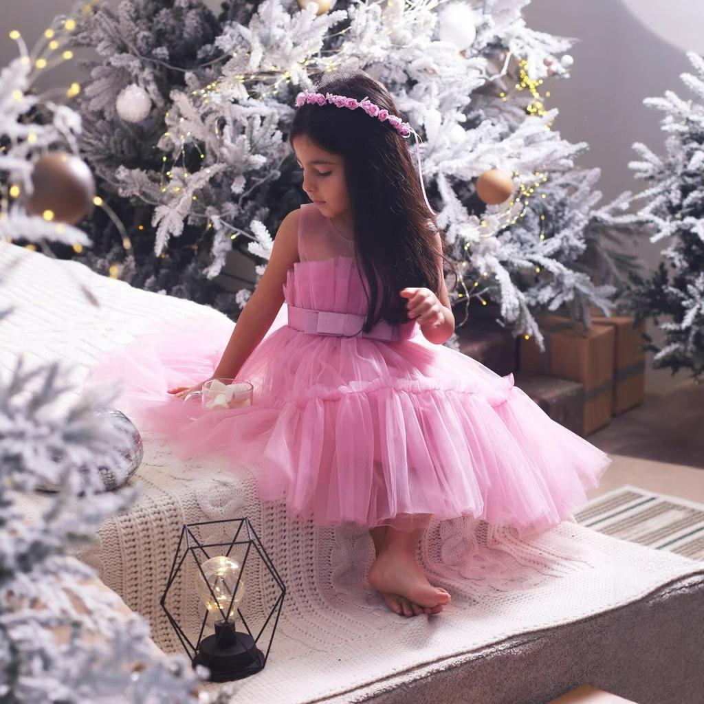 Юбка-пачка для девочек с цветовой гаммой, юбка-торт, детское платье