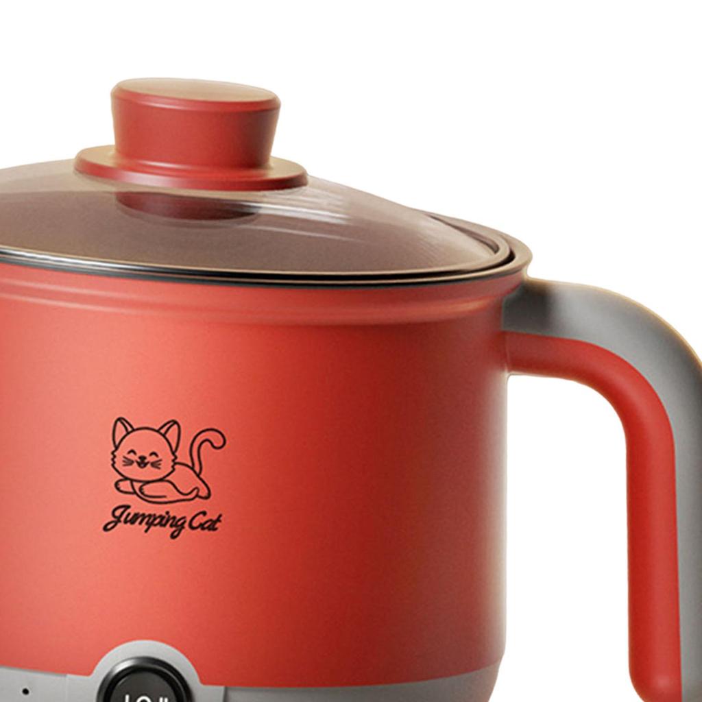 Electric Hot Pot Multi Function Frying Pan Noodles Pot Electric Pot Mini Hot Pot for Noodles Shabu Shabu Steak Oatmeal Dumpling
