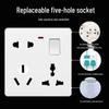 Белый многогнездовой настенный электрический выключатель и розетка для мощных кондиционеров