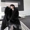 Autumn and Winter New Men's Thick Imitation Fox Fur Coat Long Loose Coat