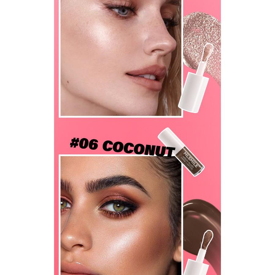 MLSMILE 6-цветные жидкие румяна, осветляющие и подчеркивающие румяна для лица, контурирующие тени для век, кремовые румяна