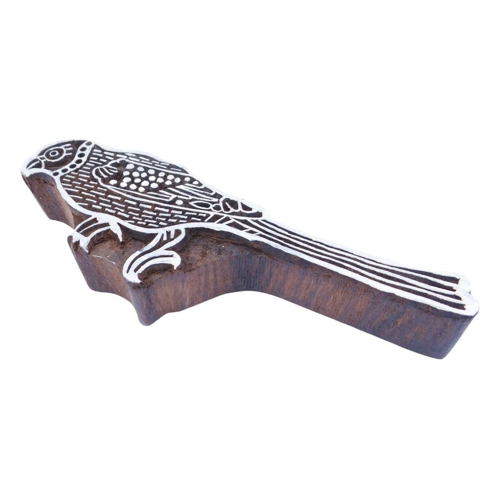 Птица Деревянный Блок Декоративные Ручные Резные Печатные Блоки Индийская Штамп