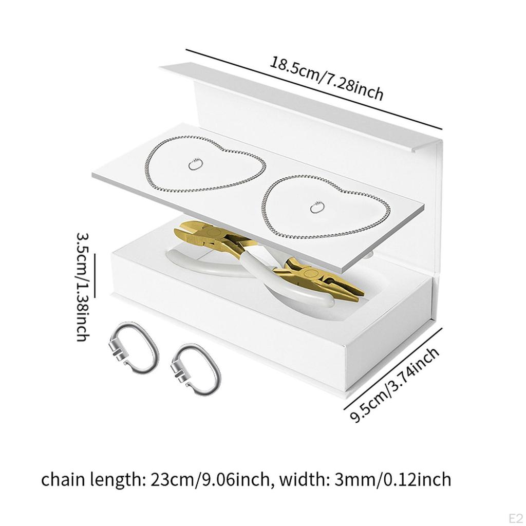 2шт. Набор постоянных браслетов для пар, запертые на руку цепочки, изготовление браслетов своими руками для