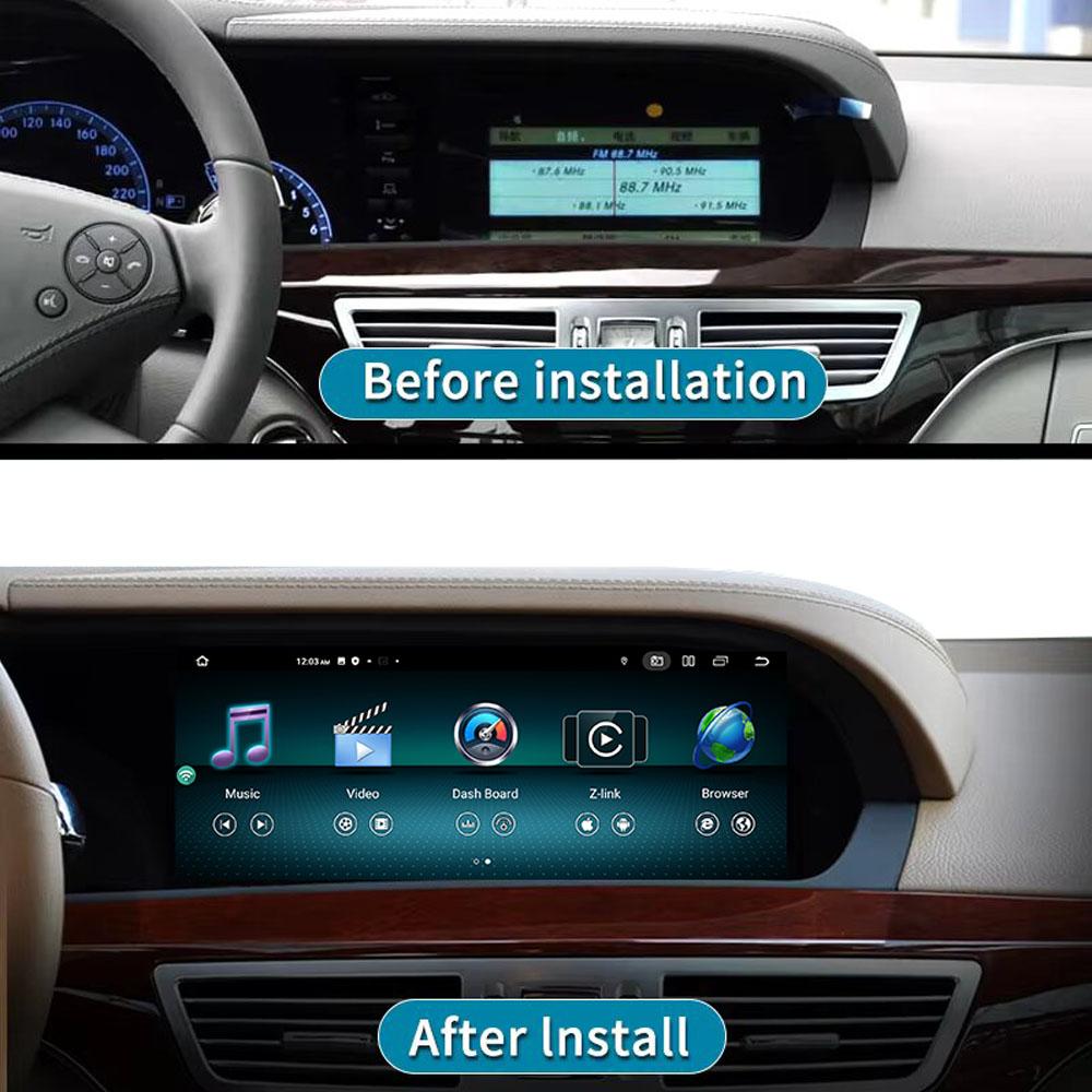 10,25-дюймовый экран Android 13 Carplay автомобильное радио для Mercedes S Class W221 LHD 2009-2011 GPS мультимедийный плеер 4G Wifi