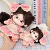 10cm Doll Clothes: 20cm Cotton Maid Dress Set for Plush Dolls