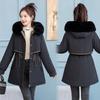 Removable Liner Medium Parker Cotton Clothes for Women's Winter New Thickened One-piece Three-piece Down Cotton Coat for Women