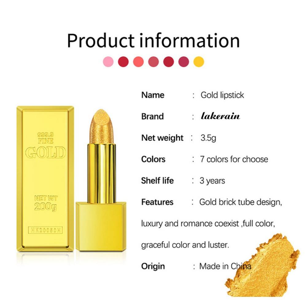 Матовая матовая чашка помады Lakerain Gold не легко выцветает