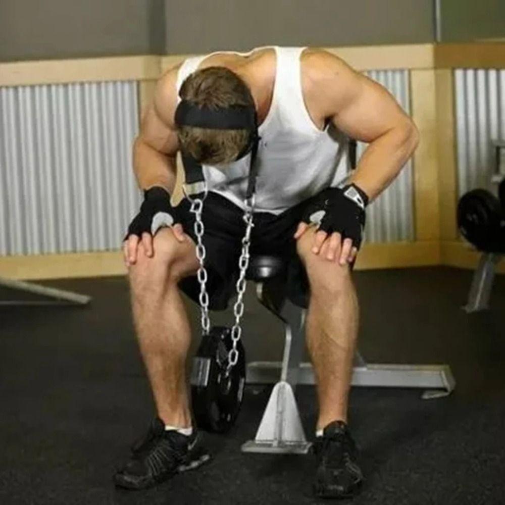 Increase Strength Head Neck Harness Adjustable Weight Lifting Belt Head Neck Trainer Band Gym
