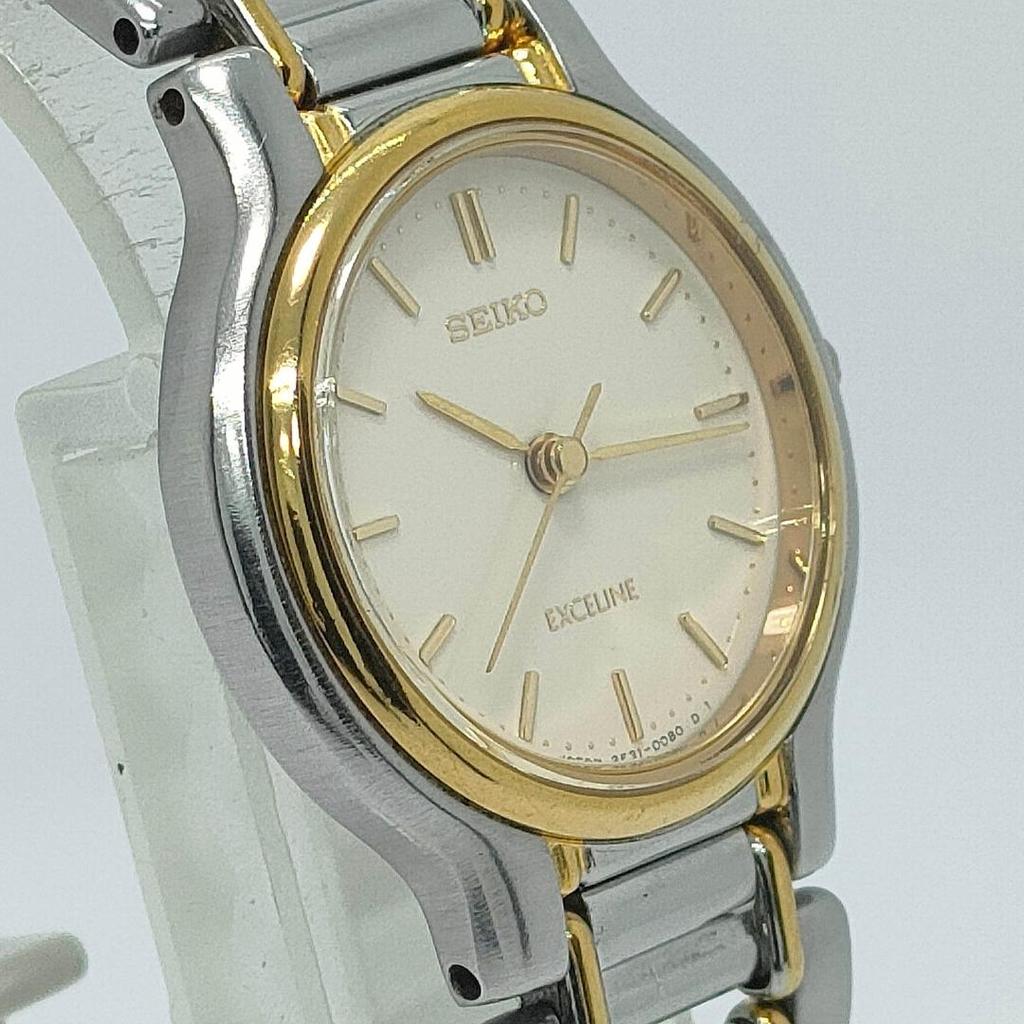 [USED] 483 Free Shipping Working SEIKO EXCELINE Wristwatch (Quartz)