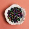 Home Party Supplies Cube Fashion Jewelry Making Bracelet Necklace 6mm 30pcs Accessories Square Letter Loose Beads Materials Acrylic DIY