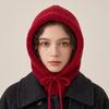 Solid Color Knitted Hooded Cap Wool Blend Knitted Hat Fashion Earflap Hat  Outdoor
